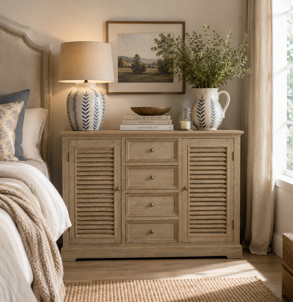Daphine Collection 2 Door 4 Drawer Large Dresser Base