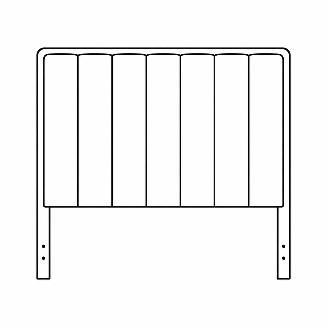 Upholstered bed headboards of different heights