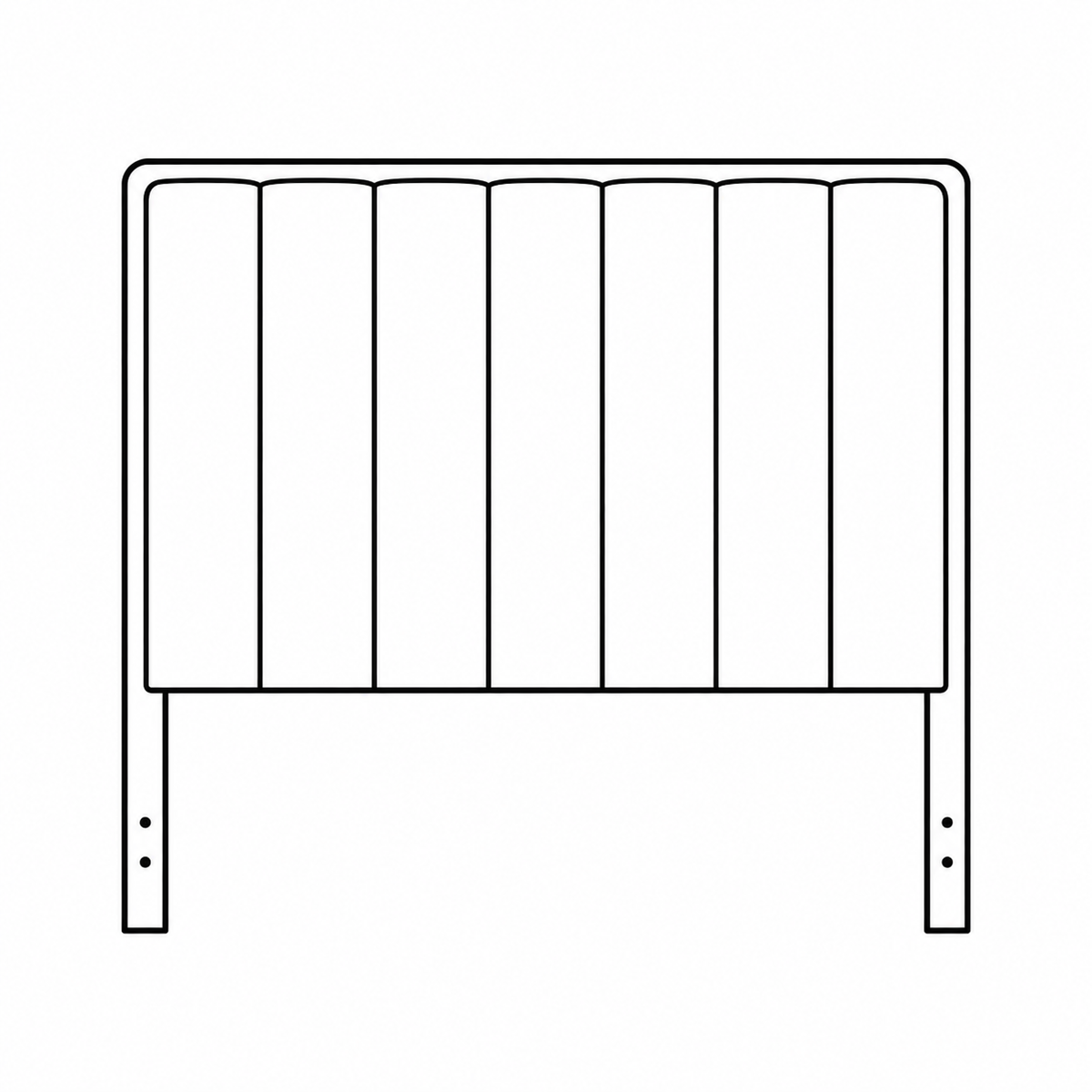 Upholstered bed headboards of different heights