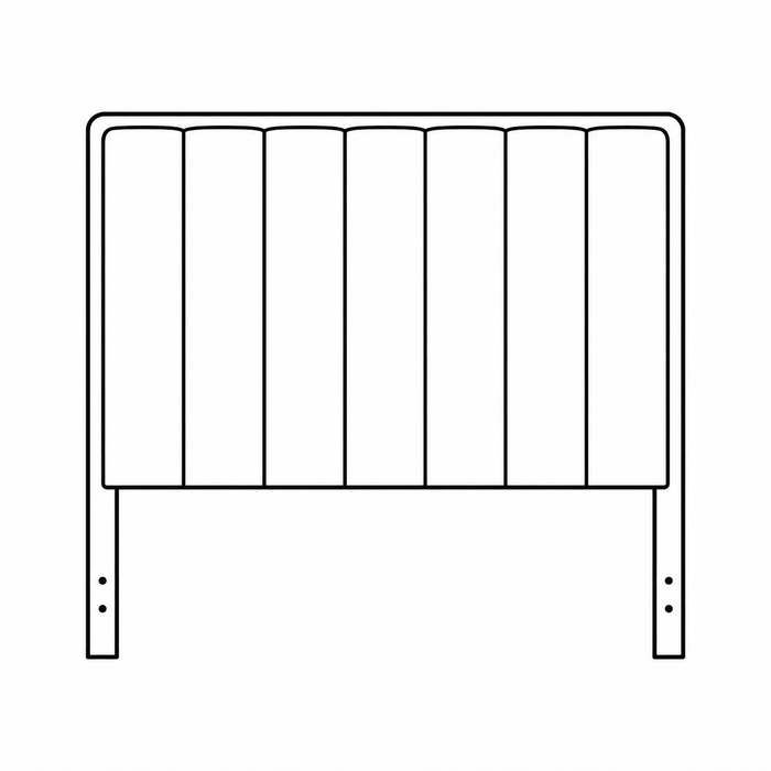 Upholstered bed headboards of different heights