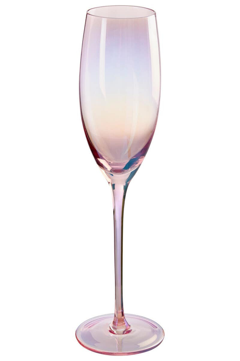 Rhianna Frosted Deco Set Of 4 Champagne Glasses