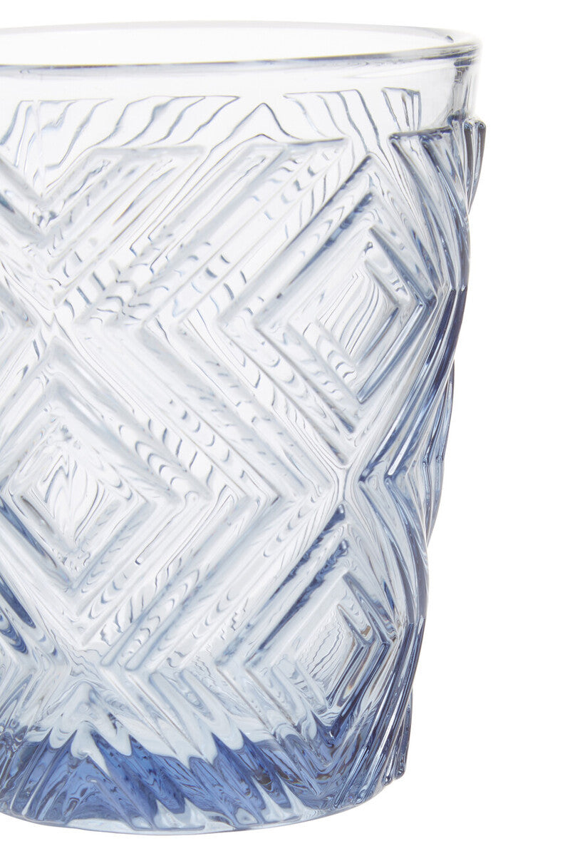 Eve Set Of Four Embossed Blue Tumblers