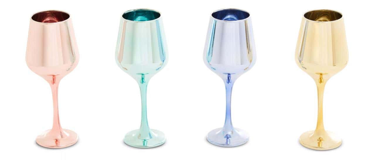 Kayla Assorted Colours Set Of Four Wine Glasses