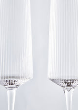 Bradley Set of Four Ribbed Champagne Glasses