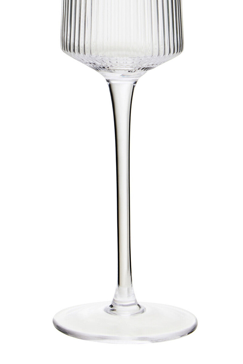 Bradley Set of Four Ribbed Champagne Glasses