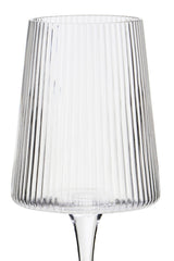 Bradley Set of Four Ribbed Wine Glasses 430ml