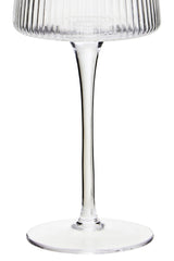 Bradley Set of Four Ribbed Wine Glasses 430ml