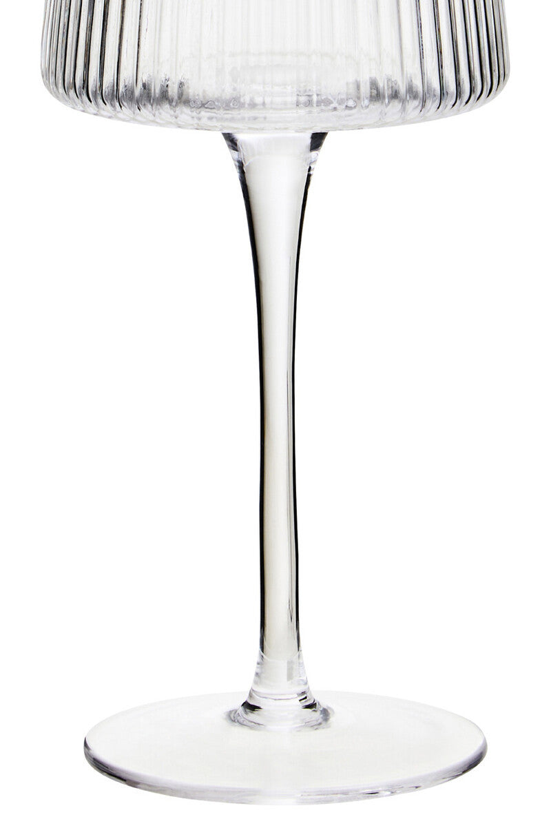 Bradley Set of Four Ribbed Wine Glasses 430ml