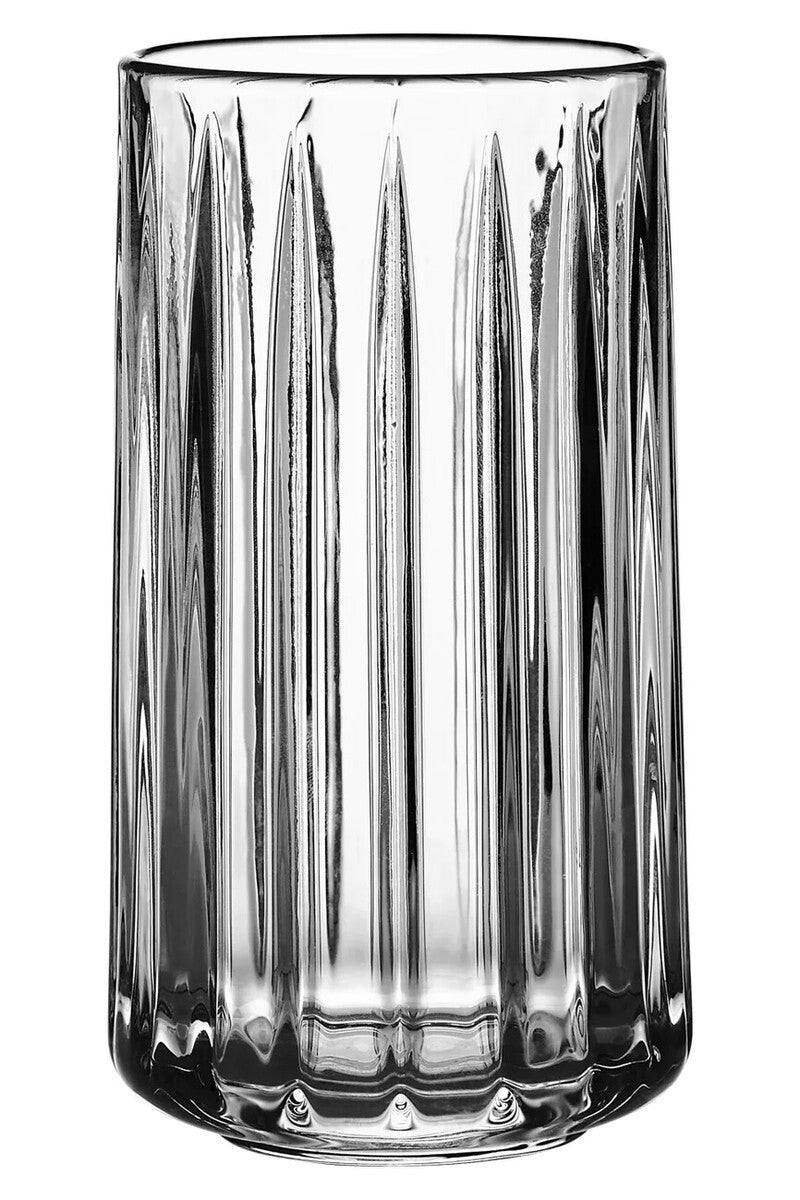 Chicago Set of 4 Ribbed Hi Ball Glasses 350ml
