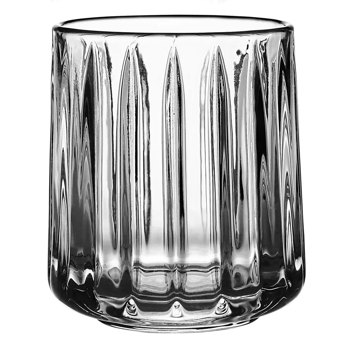 Chicago Set of Four Ribbed Glass Tumblers 300ml