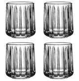 Chicago Set of Four Ribbed Glass Tumblers 300ml