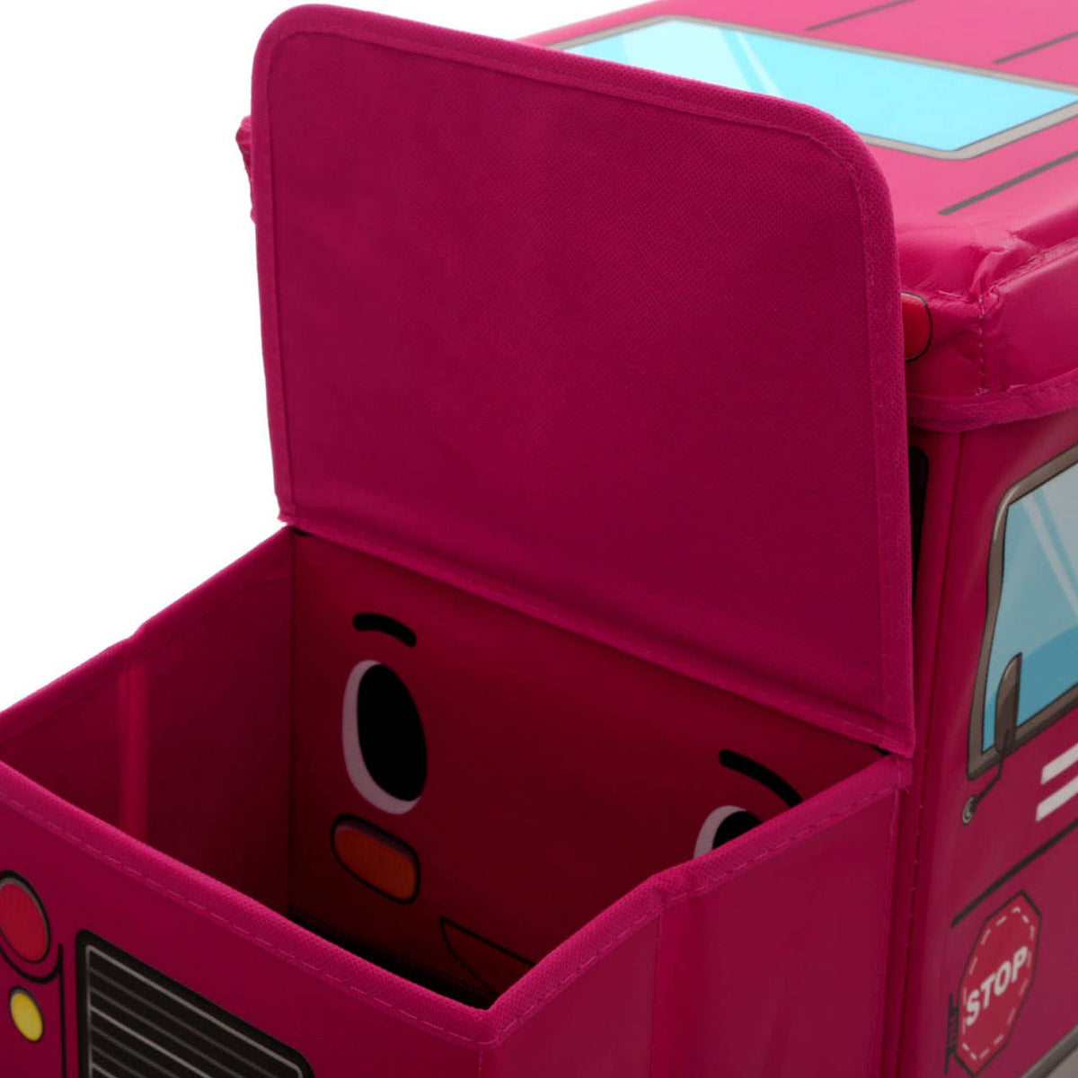 Mia Children's Hot Pink School Bus Box And Seat Storage