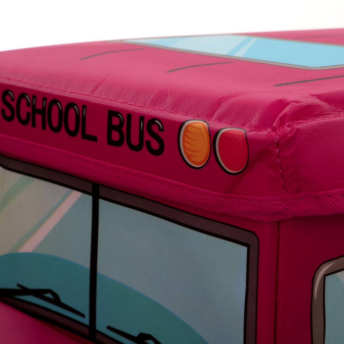 Mia Children's Hot Pink School Bus Box And Seat Storage