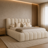 Simeon Boucle Upholstered Bed - Simeon