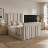 Silas Velvet TV Upholstered Bed - Silas