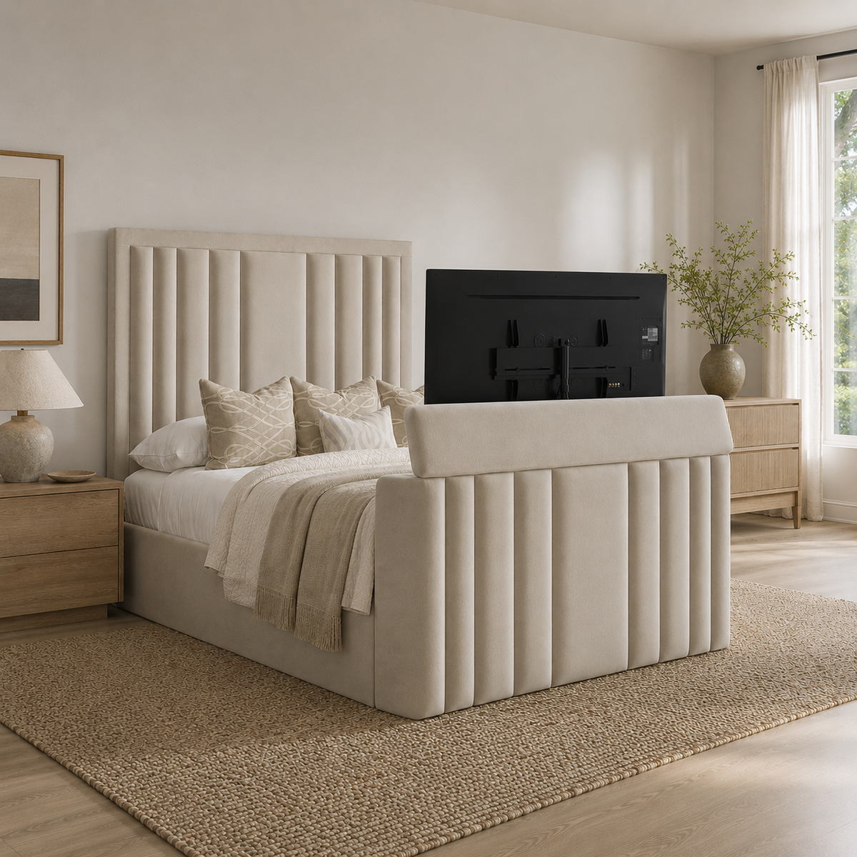 High Cushioned Headboard, Silas Plush Velvet 2027