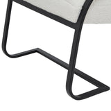 Bernett Boucle Ribbed Accent Chair Upholstered Boucle Armchair