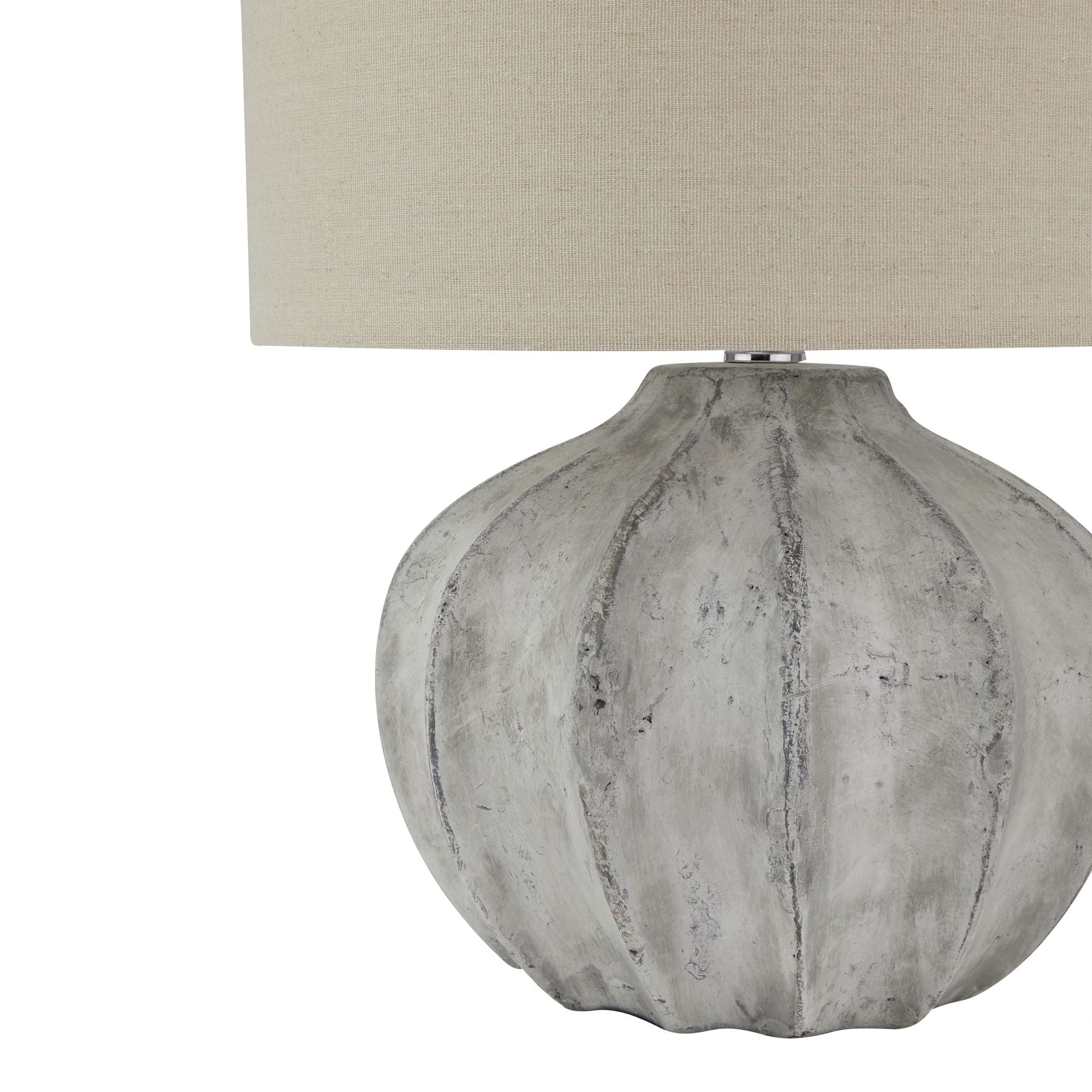 Andrew Antique White Fluted Table Lamp