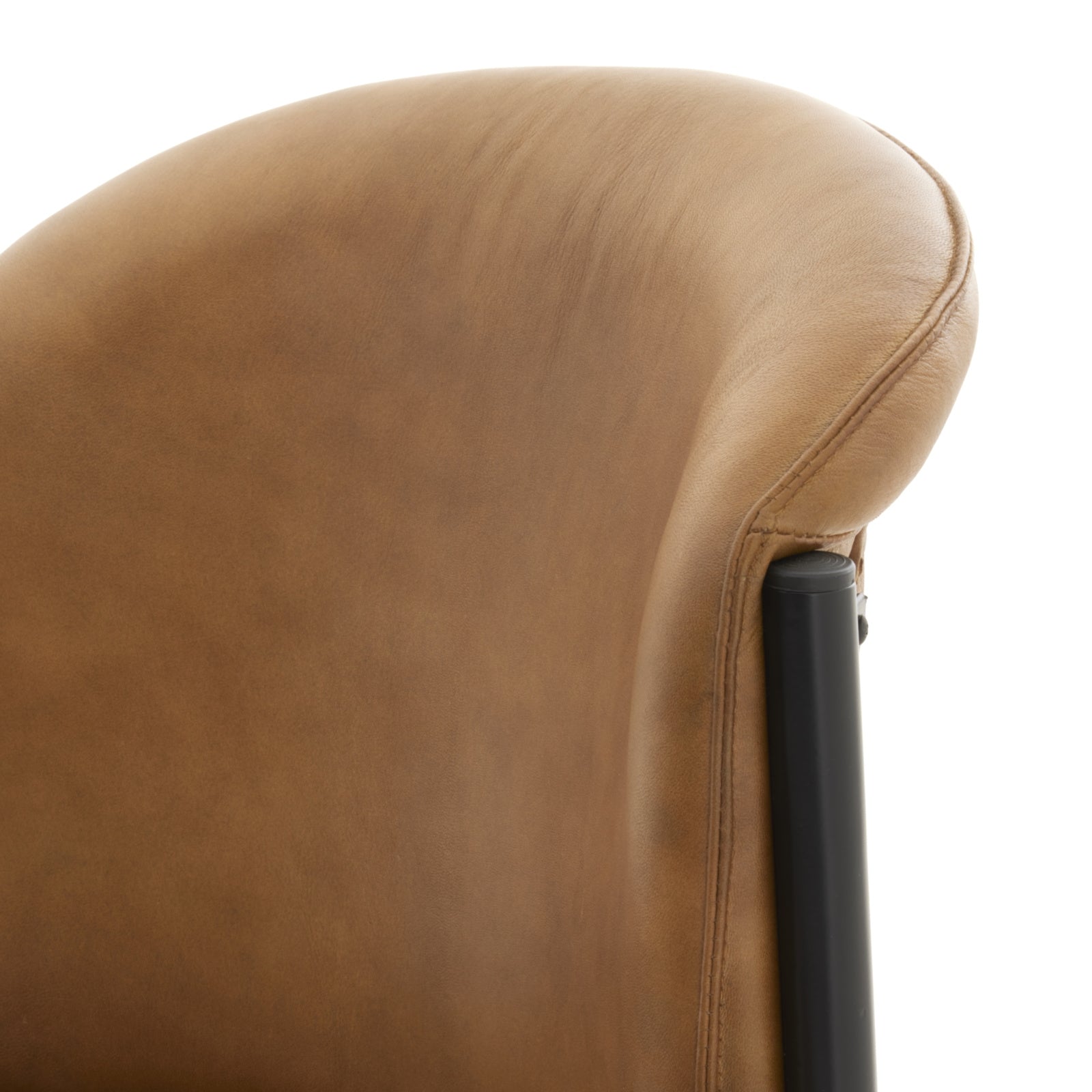 Ellis Leather Curved Dining Chair