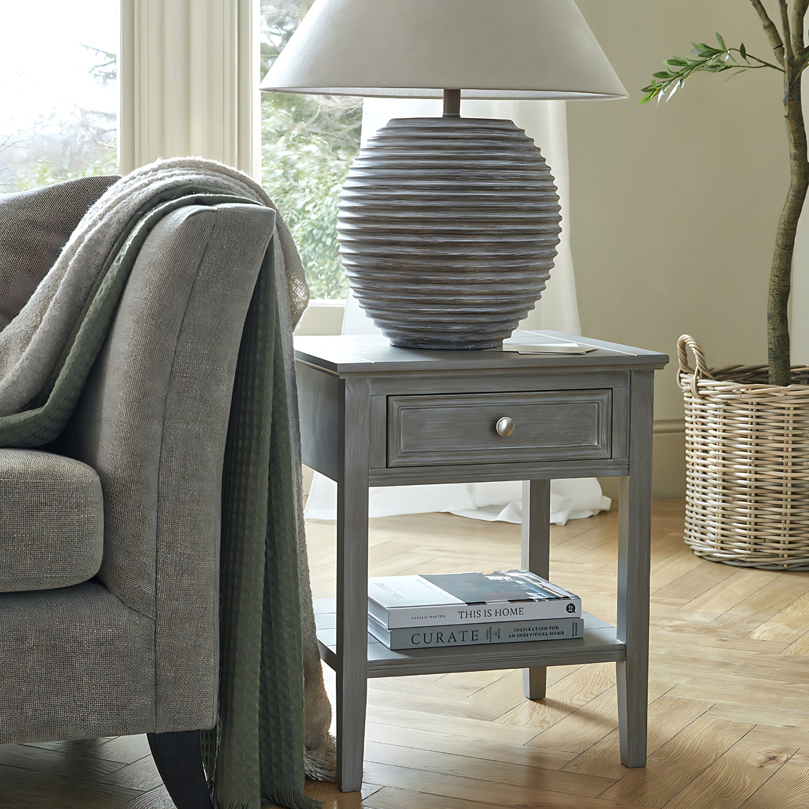 The Tranquil Collection One Drawer Side Table