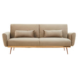 2 Seater Mia Mink Velvet Sofa Bed