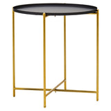 Cassie Black Top Side Table