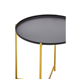 Cassie Black Top Side Table