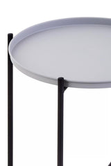 Cassie Side Table with Round Grey Top
