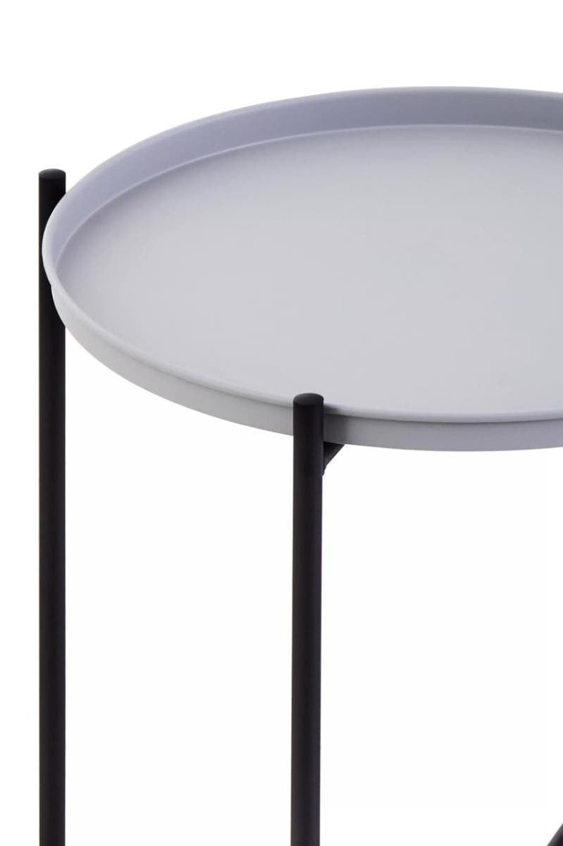 Cassie Side Table with Round Grey Top