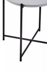 Cassie Side Table with Round Grey Top