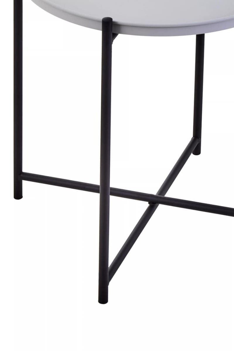 Cassie Side Table with Round Grey Top