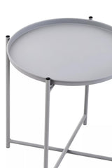 Cassie Grey Iron Side Table