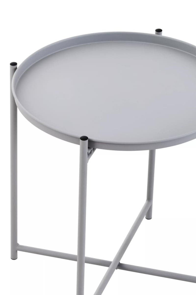 Cassie Grey Iron Side Table
