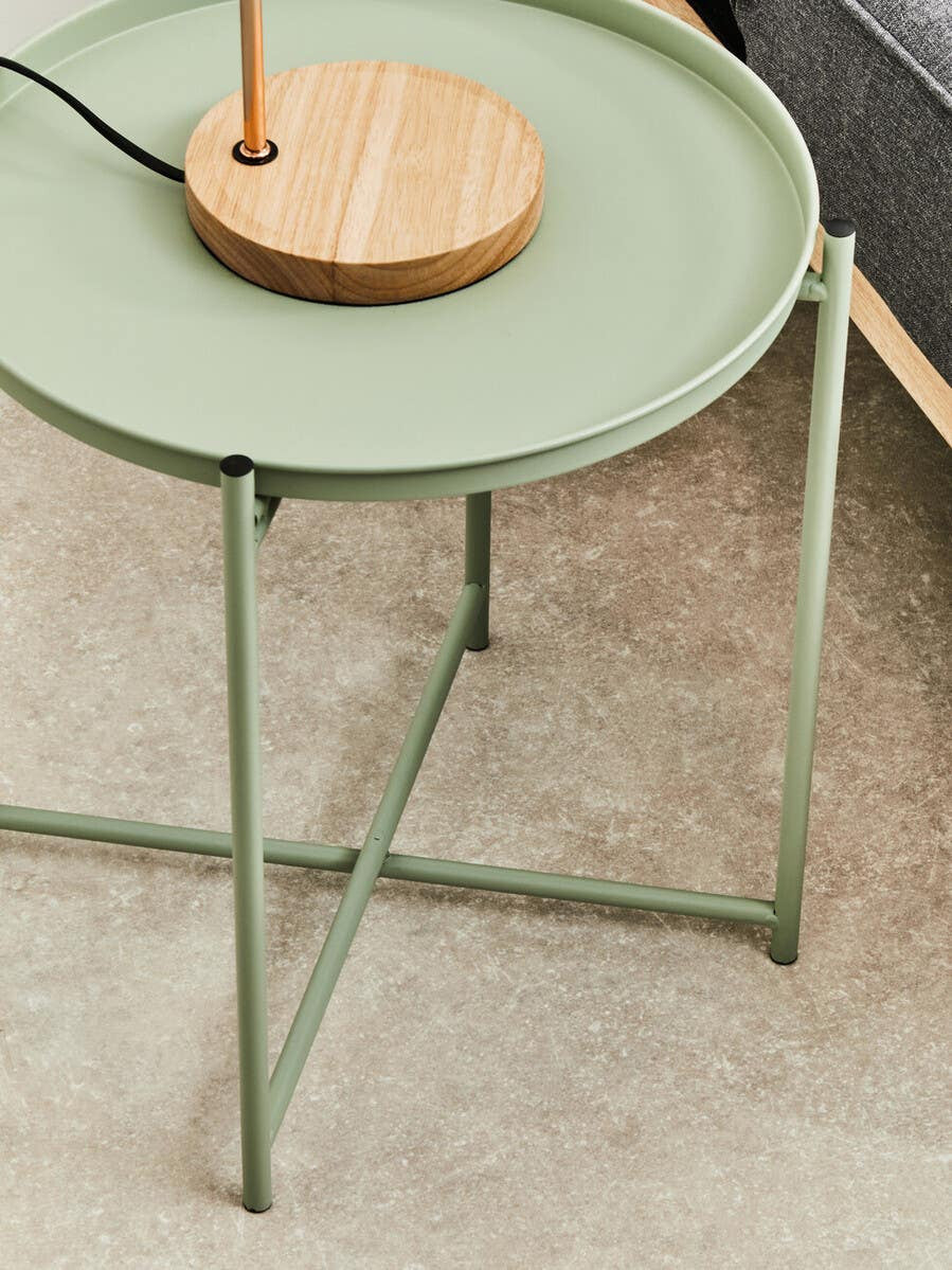 Cassie Green Iron Side Table
