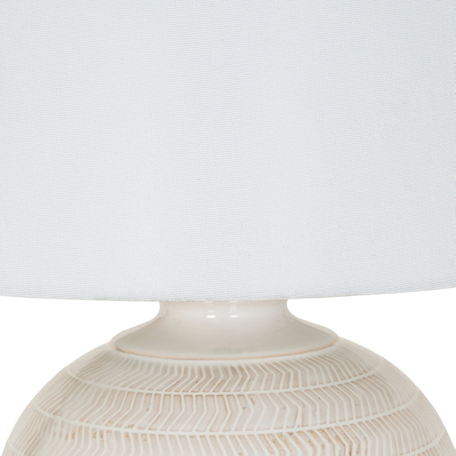 Bradley Ceramic Table Lamp Linen Shade