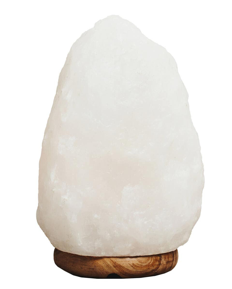 Mia White Natural Salt Table Lamp