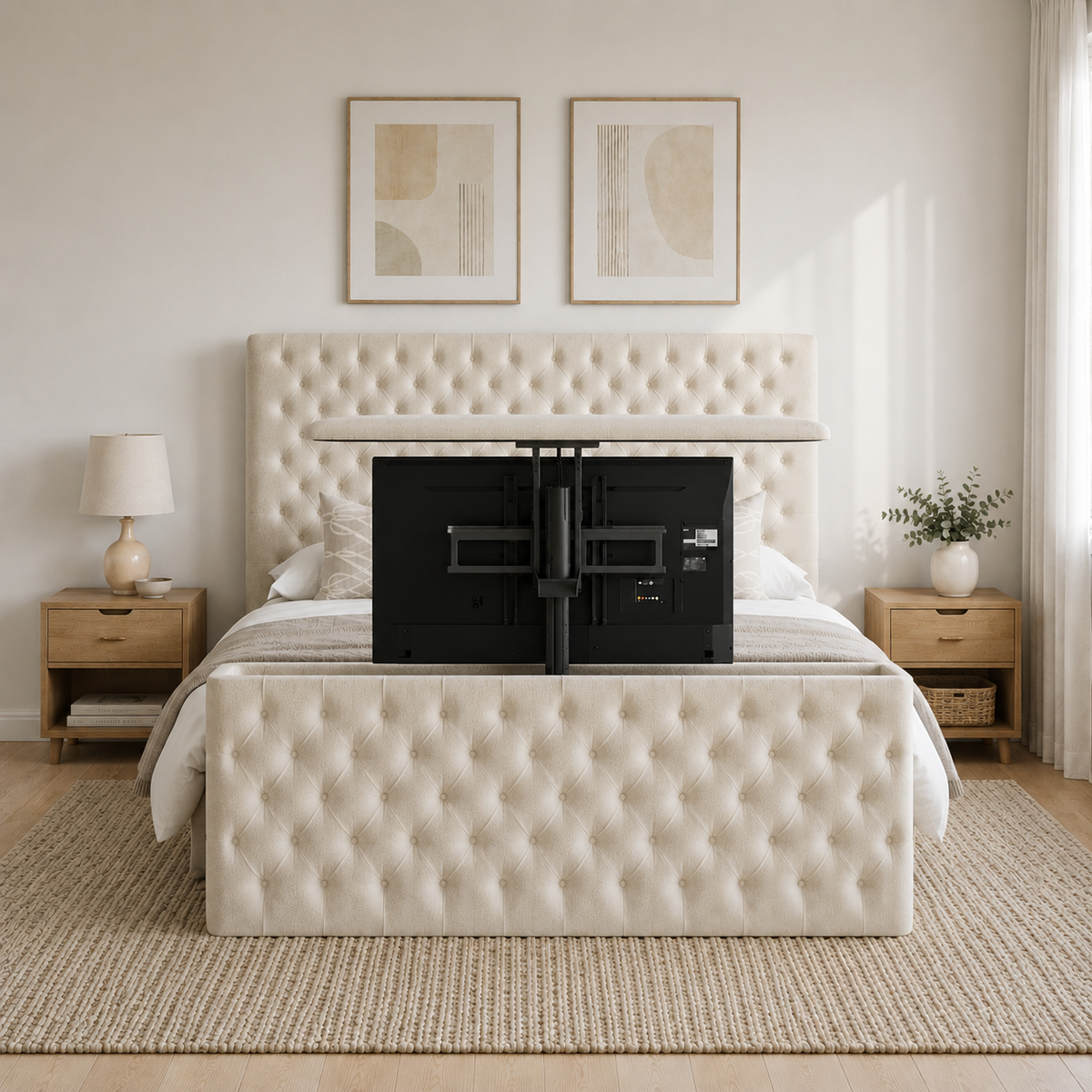 John Chesterfield TV Upholstered Bed - John