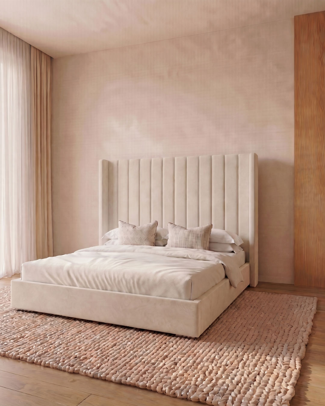 Daniel Wing Upholstered Bed - Daniel