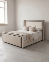 Nathaniel Wing Wingback Upholstered Bed - Nathaniel