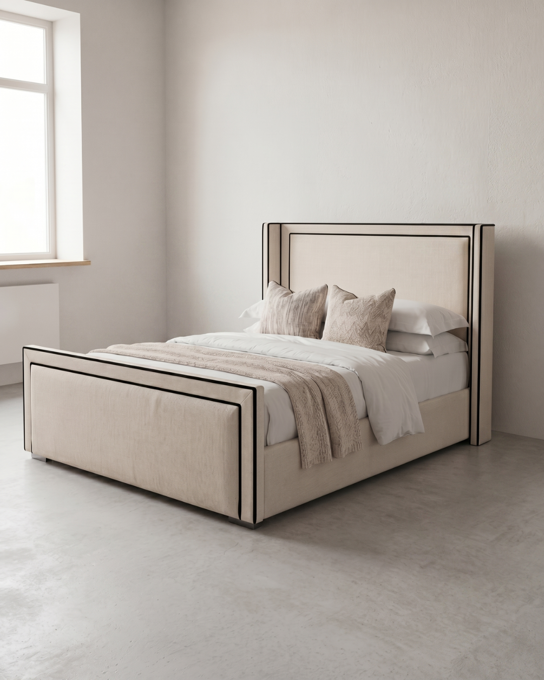 Nathaniel Wing Wingback Upholstered Bed - Nathaniel