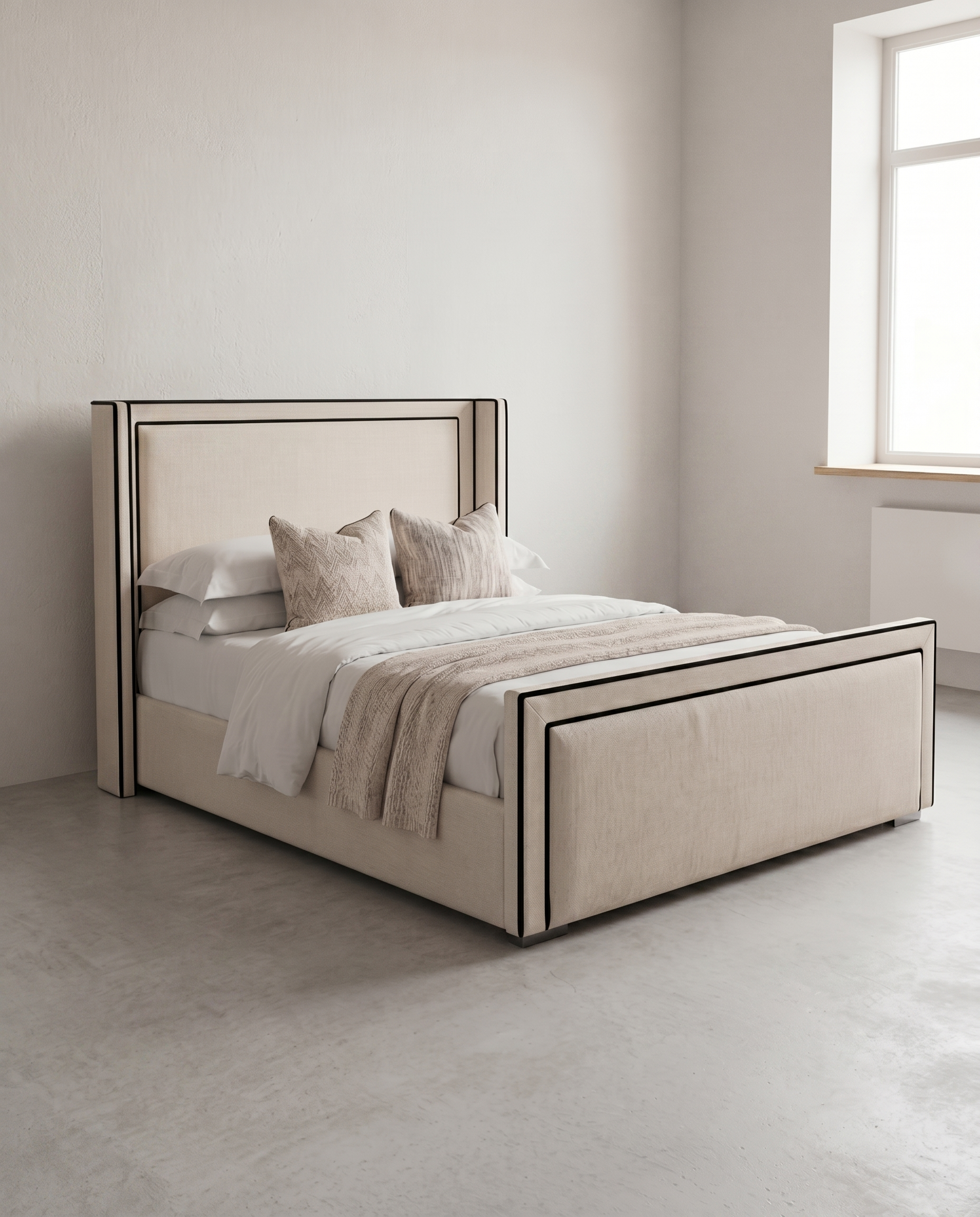 Nathaniel Wing Wingback Upholstered Bed - Nathaniel