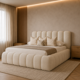 Simeon Boucle Upholstered Bed - Simeon