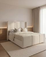 Zechariah Winged Headboard Upholstered Bed - Zechariah