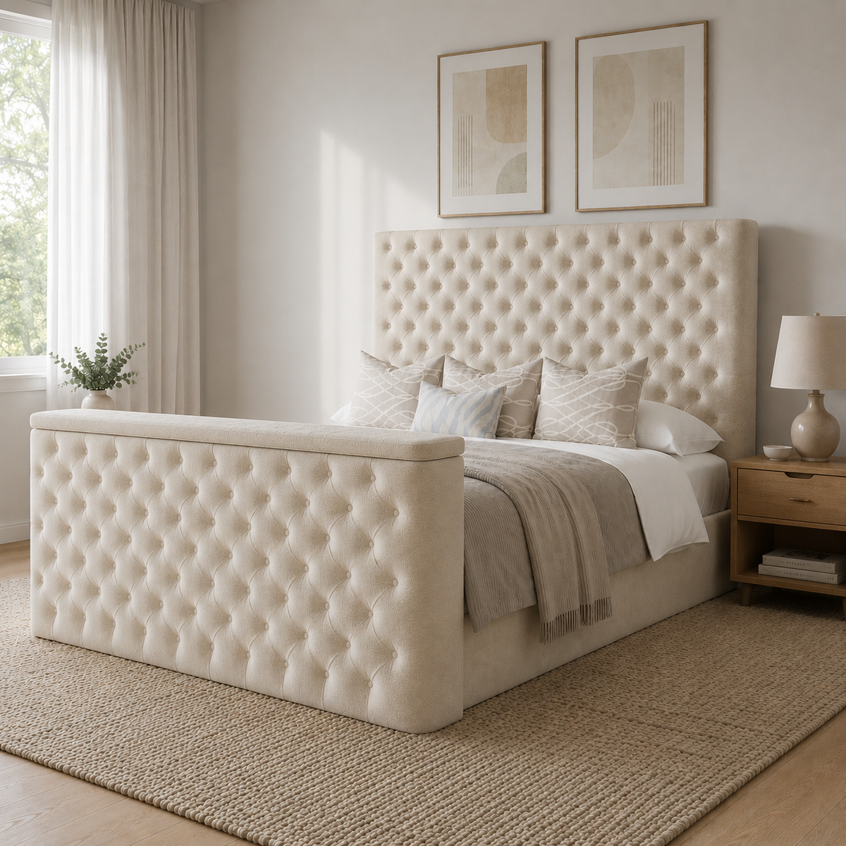 John Chesterfield TV Upholstered Bed - John
