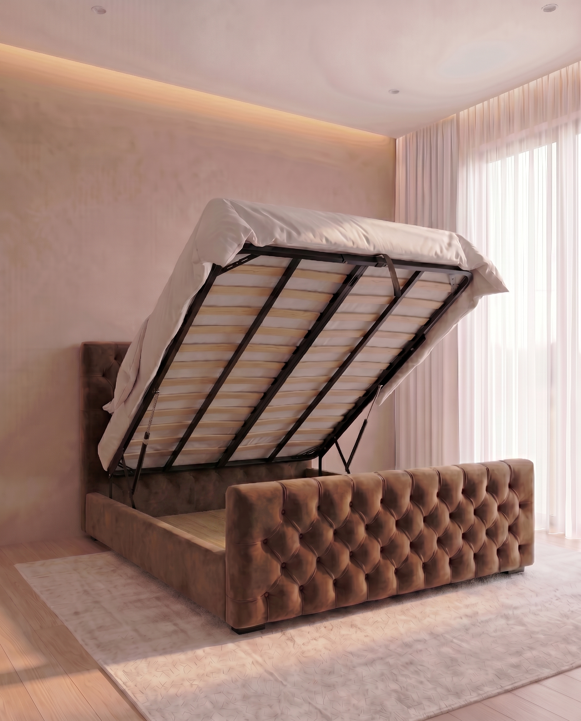 Reuben Royal Ottoman Storage Upholstered Bed - Reuben