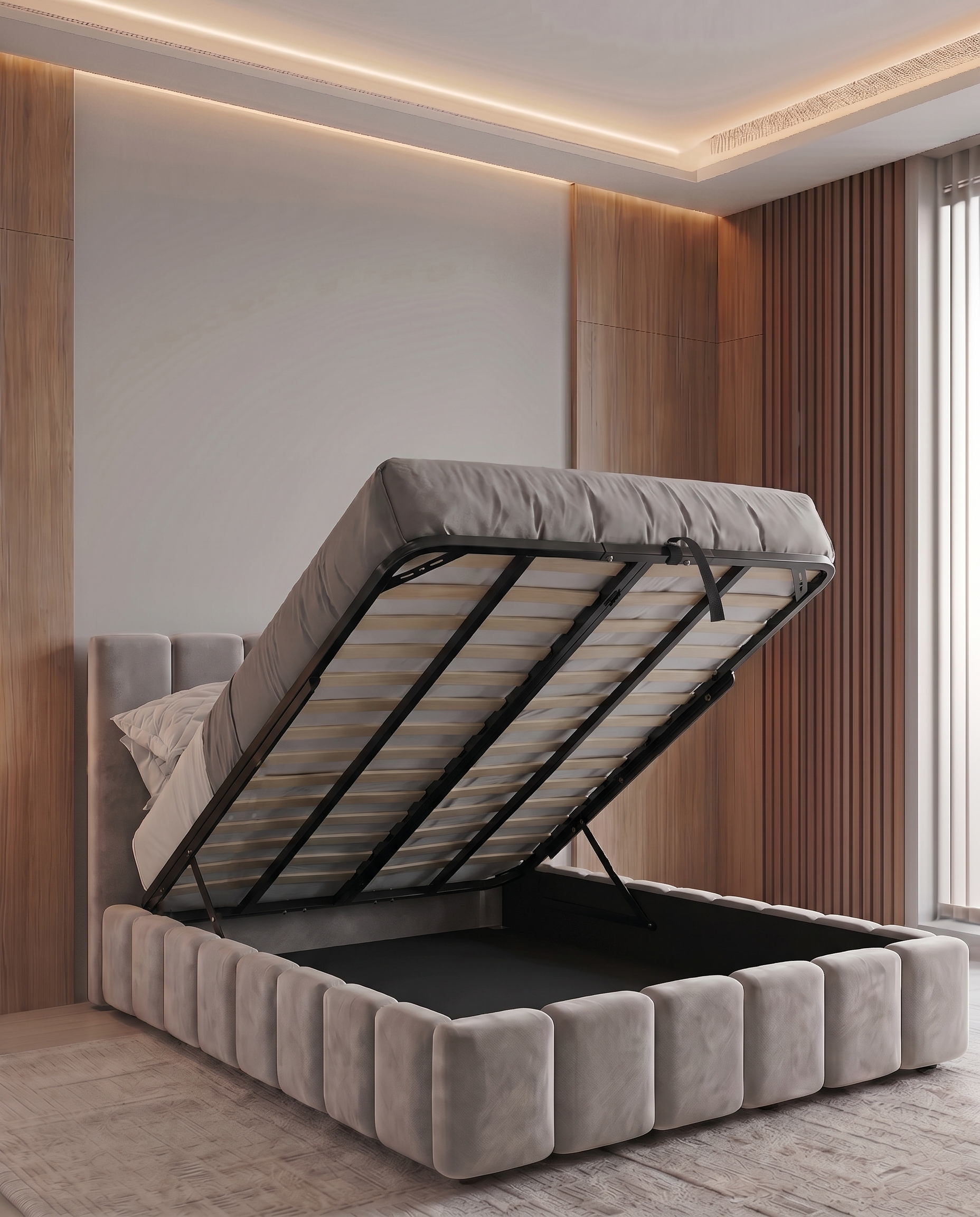 Barnabas Ottoman Upholstered Bed - Barnabas