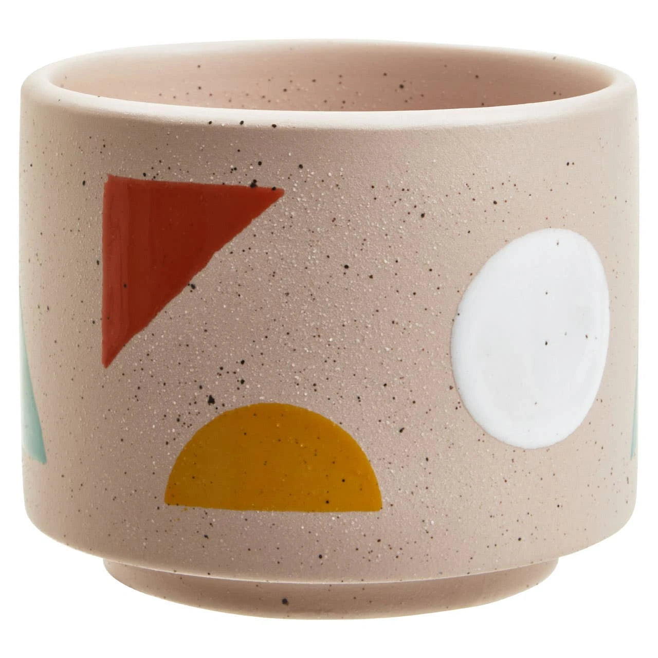Kayla Cream Small Abstract Planter