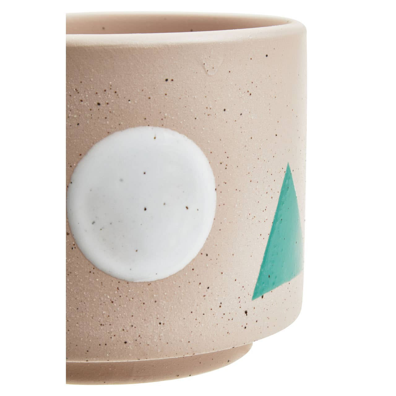 Kayla Cream Small Abstract Planter