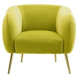 Eva Olive Velvet Armchair