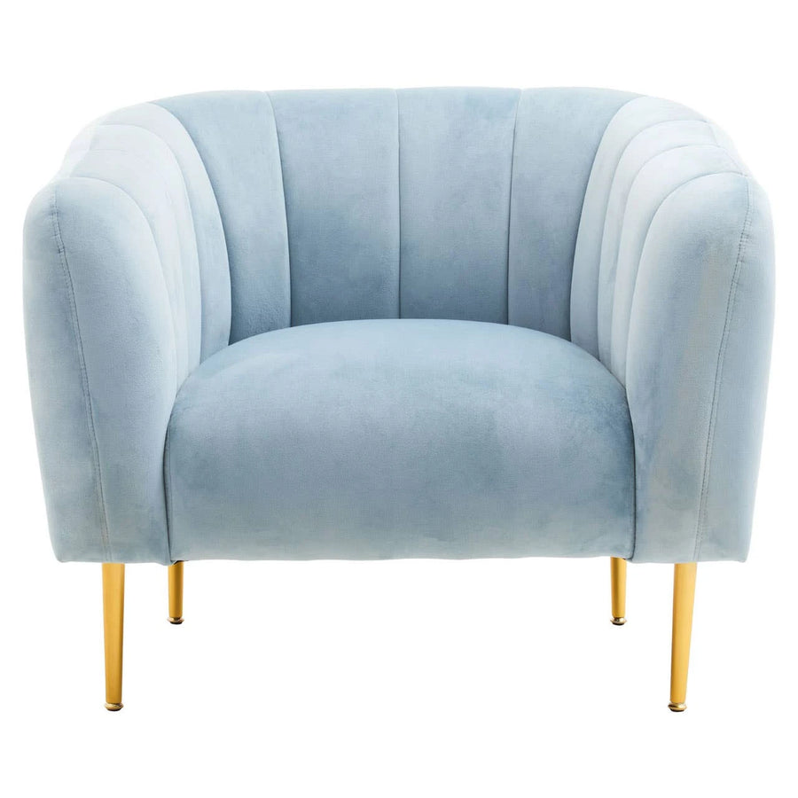 Eva Blue Velvet Armchair